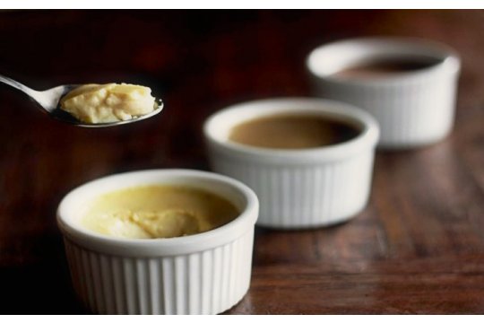 Chocolate, Espresso and Vanilla Pots de Crème. EUROPE, FRANCE