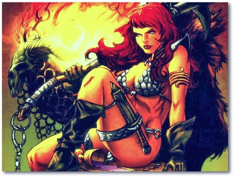 RED SONJA (Character). Bad girls in comics.