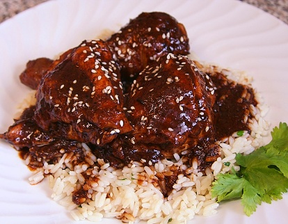 Braised Chicken with Oaxacan Chocolate Mole Sauce