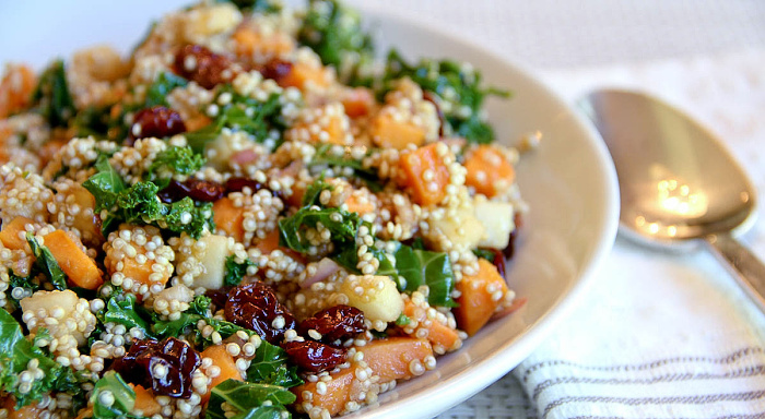 Quinoa Salad with Sweet Potatoes and Apples